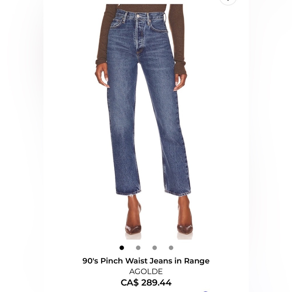 Agolde pinch waist 90s crop jean
